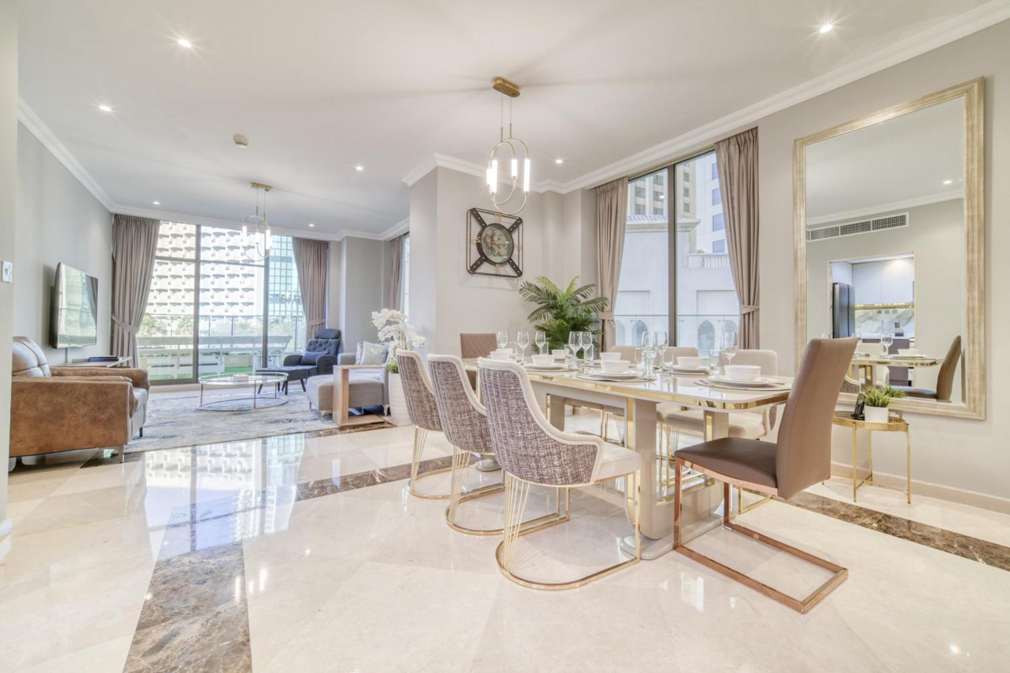 Luxurious 4 Bedroom Duplex With Terrace & Sea View Dubaj Kültér fotó