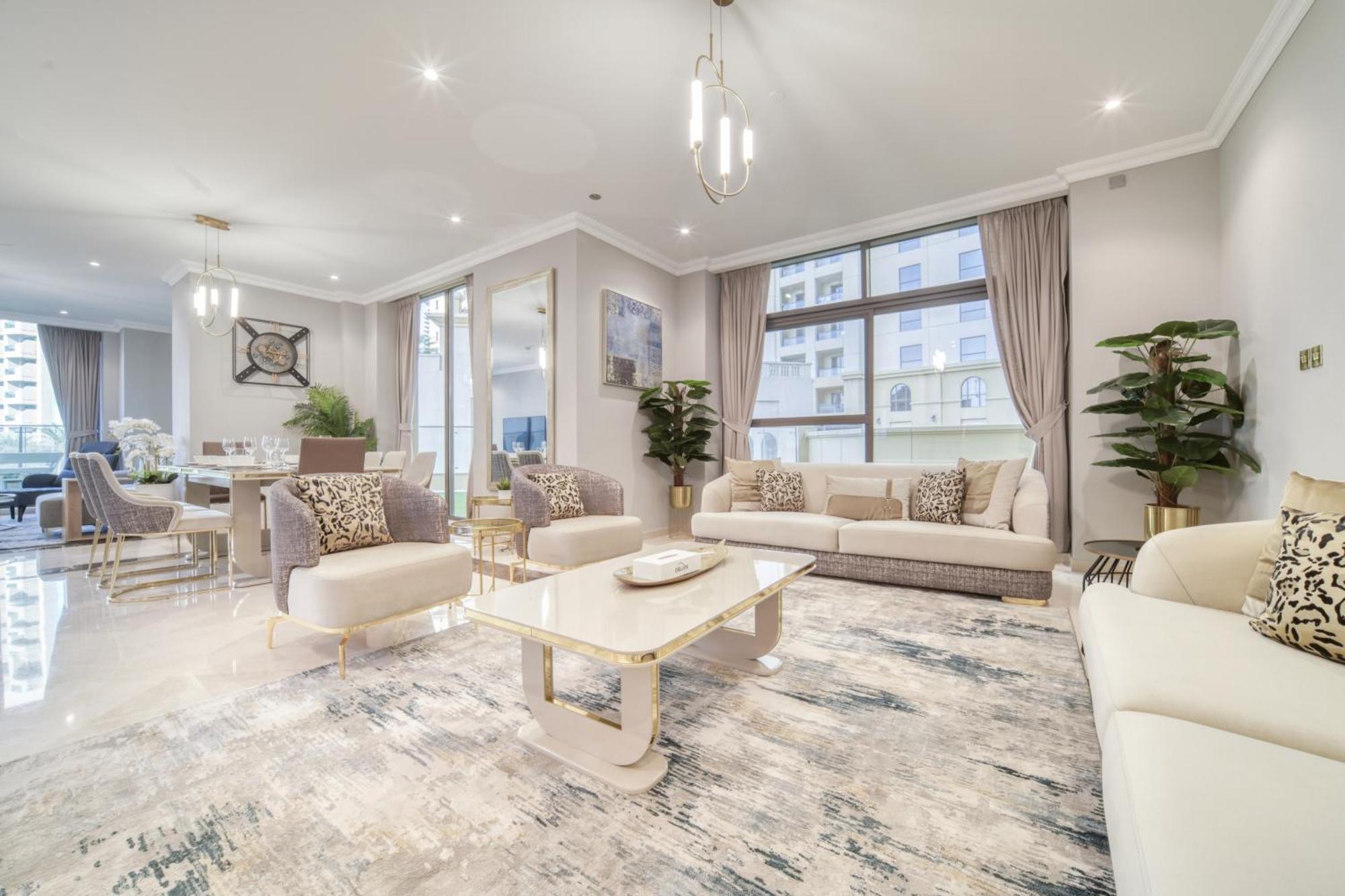 Luxurious 4 Bedroom Duplex With Terrace & Sea View Dubaj Kültér fotó