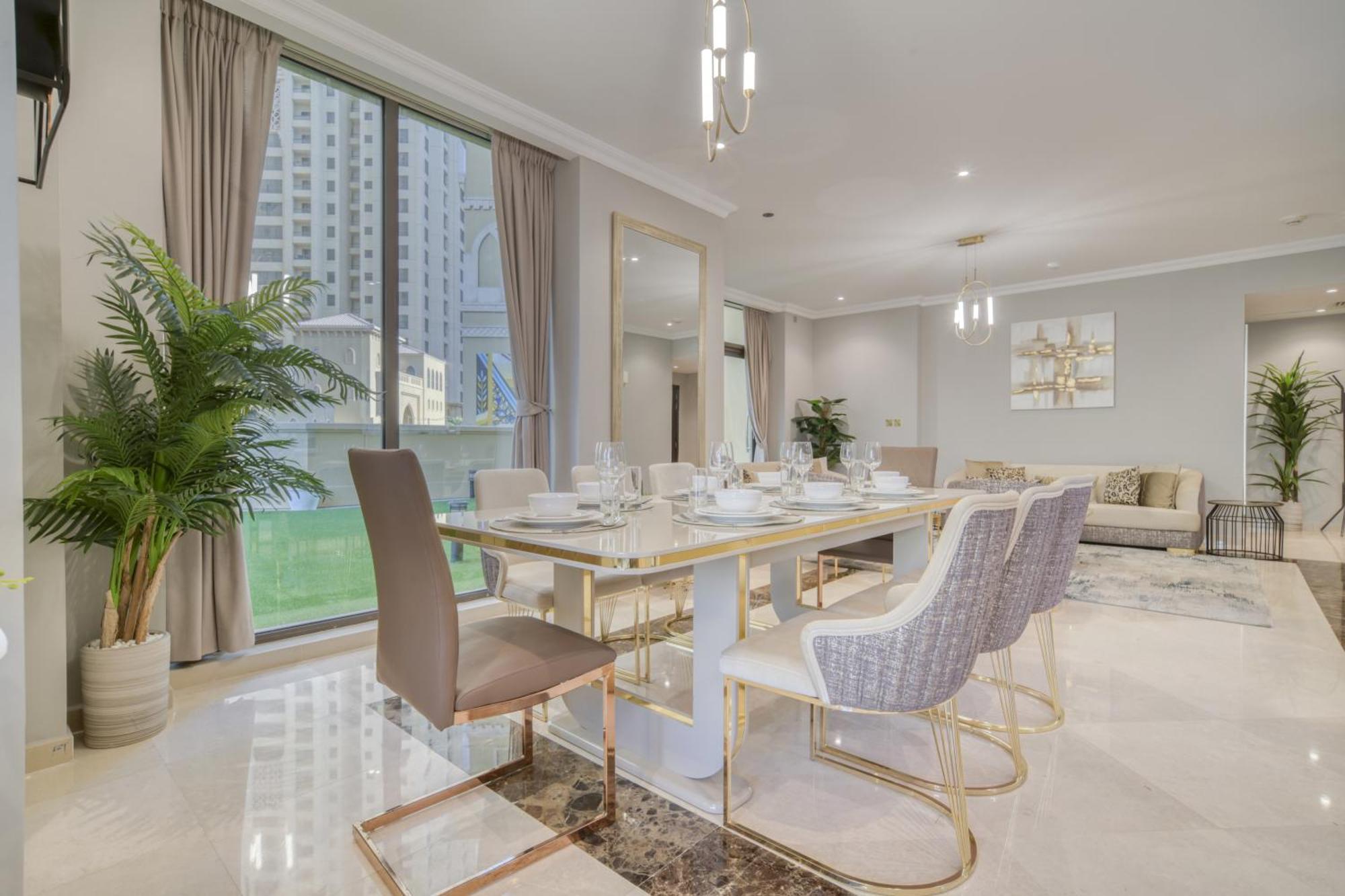 Luxurious 4 Bedroom Duplex With Terrace & Sea View Dubaj Kültér fotó