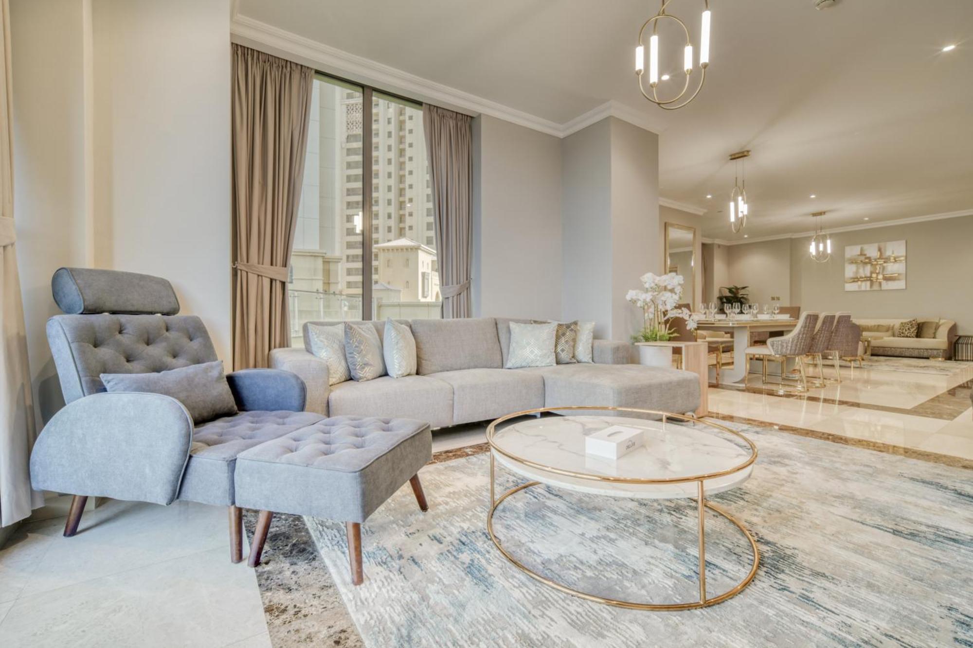 Luxurious 4 Bedroom Duplex With Terrace & Sea View Dubaj Kültér fotó